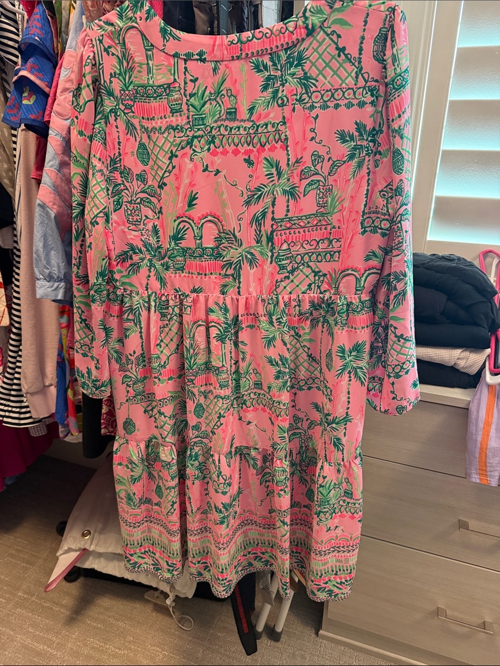 Lilly Pulitzer Pink Tropical Print Tunic Dress - Picture 3 of 3